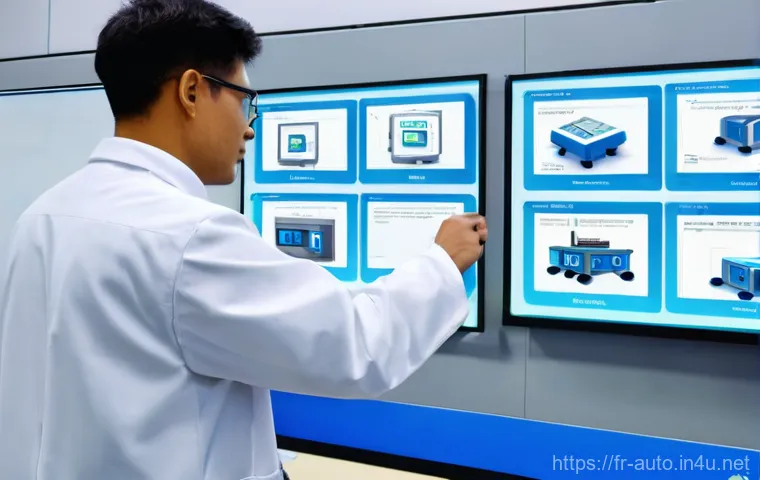 자동화 설비 설계 실무 - **Prompt 2: Collaborative Automation on the Factory Floor**
    "A vibrant, wide-angle shot inside a...