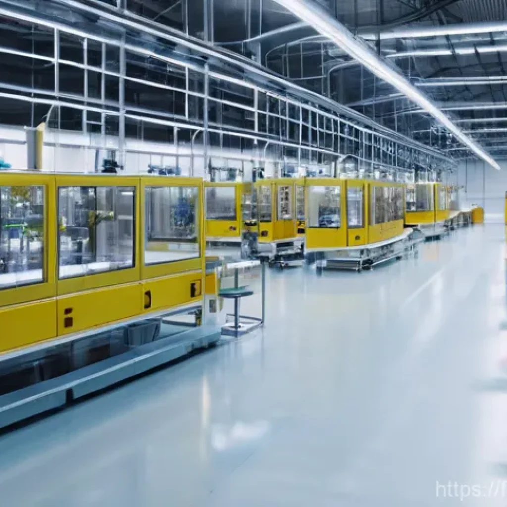 공장자동화와 전력 효율성 - **Prompt 1: The Smart and Sustainable Factory of Tomorrow**
"A wide-angle shot of a bright, clea...
