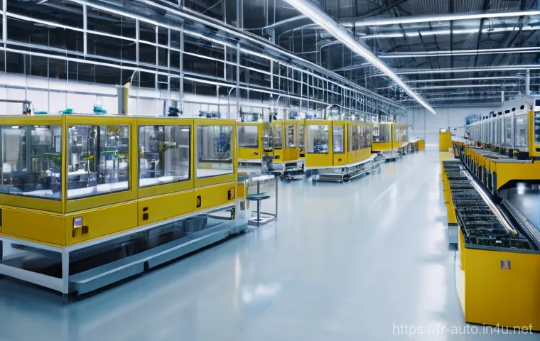 공장자동화와 전력 효율성 - **Prompt 1: The Smart and Sustainable Factory of Tomorrow**
    "A wide-angle shot of a bright, clea...