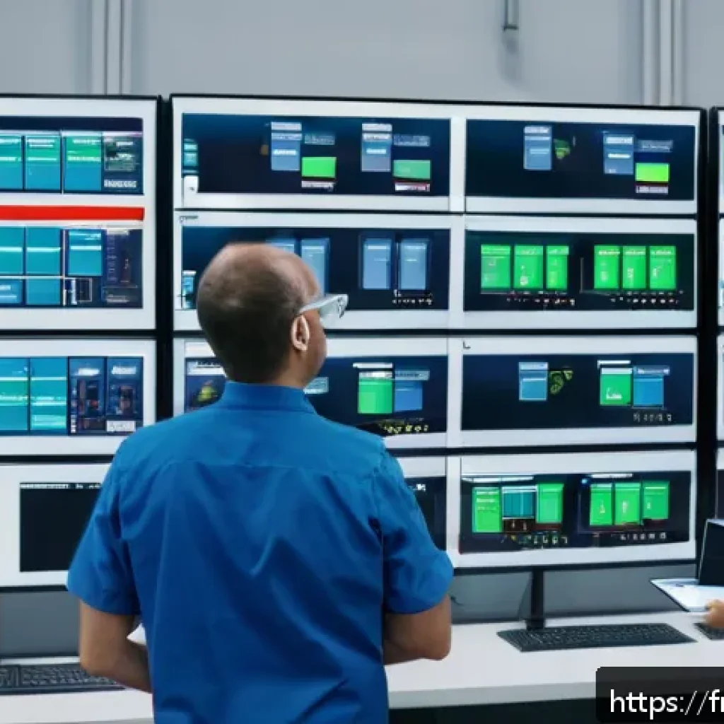 공장자동화 엔지니어의 장단점 - A detailed industrial automation control room scene in a modern French factory, featuring engineers ...