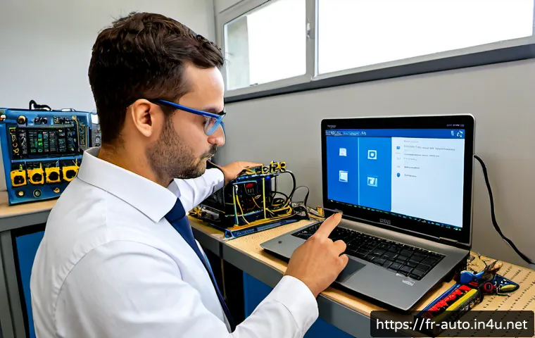 PLC 프로그래밍 심화 과정 - Photorealistic advanced industrial automation training scene in a modern French technical institute,...